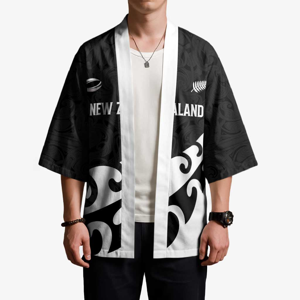 Custom NZ Rugby Kimono Koru and Silver Fern Sporty Style LT03 - Polynesian Pride
