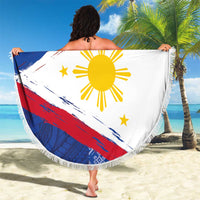 Philippines National Flag Day Beach Blanket Polynesian and Yakan Tattoo Brush Style