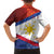 Philippines National Flag Day Family Matching Off The Shoulder Long Sleeve Dress and Hawaiian Shirt Polynesian and Yakan Tattoo Brush Style
