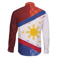 Philippines National Flag Day Family Matching Puletasi and Hawaiian Shirt Polynesian and Yakan Tattoo Brush Style