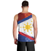 Philippines National Flag Day Men Tank Top Polynesian and Yakan Tattoo Brush Style