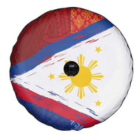 Philippines National Flag Day Spare Tire Cover Polynesian and Yakan Tattoo Brush Style