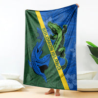 Solomon Island Crocodile and Shark Blanket Polynesian Pattern
