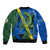 Solomon Island Crocodile and Shark Bomber Jacket Polynesian Pattern