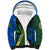 Solomon Island Crocodile and Shark Sherpa Hoodie Polynesian Pattern