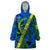 Solomon Island Crocodile and Shark Wearable Blanket Hoodie Polynesian Pattern