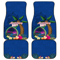 Guam Liberation Day 80th Anniversary Car Mats Palm Tree and Seal Artwork Hibiscus Polynesian Pattern