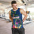 Guam Liberation Day 80th Anniversary Men Tank Top Palm Tree and Seal Artwork Hibiscus Polynesian Pattern