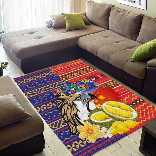 Philippines Kadayawan Area Rug Filipino Eagle Durian with Polynesian ...
