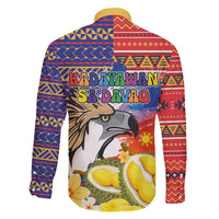 Philippines Kadayawan Family Matching Off The Shoulder Long Sleeve Dress and Hawaiian Shirt Filipino Eagle Durian with Polynesian and Igorots Pattern LT03 - Polynesian Pride
