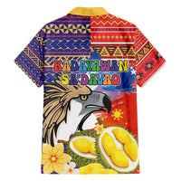 Philippines Kadayawan Family Matching Summer Maxi Dress and Hawaiian Shirt Filipino Eagle Durian with Polynesian and Igorots Pattern