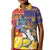Philippines Kadayawan Kid Polo Shirt Filipino Eagle Durian with Polynesian and Igorots Pattern