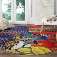 Philippines Kadayawan Round Carpet Filipino Eagle Durian with Polynesian and Igorots Pattern LT03 - Polynesian Pride