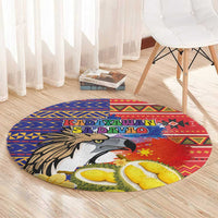 Philippines Kadayawan Round Carpet Filipino Eagle Durian with Polynesian and Igorots Pattern LT03 - Polynesian Pride