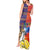 Philippines Kadayawan Tank Maxi Dress Filipino Eagle Durian with Polynesian and Igorots Pattern