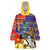 Philippines Kadayawan Wearable Blanket Hoodie Filipino Eagle Durian with Polynesian and Igorots Pattern