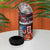Hawaii Statehood Day 4 in 1 Can Cooler Tumbler 50th state of the United States Kakau Tattoos and Hibiscus Grunge - Polynesian Pride