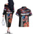 Hawaii Statehood Day Couples Matching Off The Shoulder Long Sleeve Dress and Hawaiian Shirt 50th state of the United States Kakau Tattoos and Hibiscus Grunge - Polynesian Pride