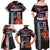 Hawaii Statehood Day Family Matching Off Shoulder Maxi Dress and Hawaiian Shirt 50th state of the United States Kakau Tattoos and Hibiscus Grunge - Polynesian Pride
