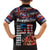 Hawaii Statehood Day Family Matching Off Shoulder Short Dress and Hawaiian Shirt 50th state of the United States Kakau Tattoos and Hibiscus Grunge - Polynesian Pride