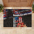 Hawaii Statehood Day Rubber Doormat 50th state of the United States Kakau Tattoos and Hibiscus Grunge - Polynesian Pride