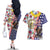 Hawaii and United States Together Couples Matching Off The Shoulder Long Sleeve Dress and Hawaiian Shirt Seal of Hawaii and Bald Eagle - Polynesian Pride