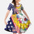 Hawaii and United States Together Family Matching Puletasi and Hawaiian Shirt Seal of Hawaii and Bald Eagle - Polynesian Pride