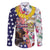 Hawaii and United States Together Family Matching Summer Maxi Dress and Hawaiian Shirt Seal of Hawaii and Bald Eagle - Polynesian Pride