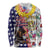 Hawaii and United States Together Long Sleeve Shirt Seal of Hawaii and Bald Eagle - Polynesian Pride
