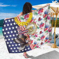 Hawaii and United States Together Sarong Seal of Hawaii and Bald Eagle - Polynesian Pride