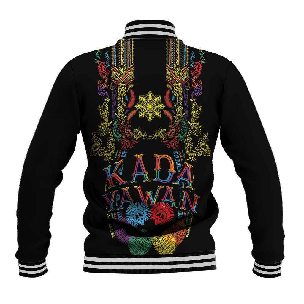 Philippines Kadayawan Festival Baseball Jacket Polynesian Tribal Art Barong Style