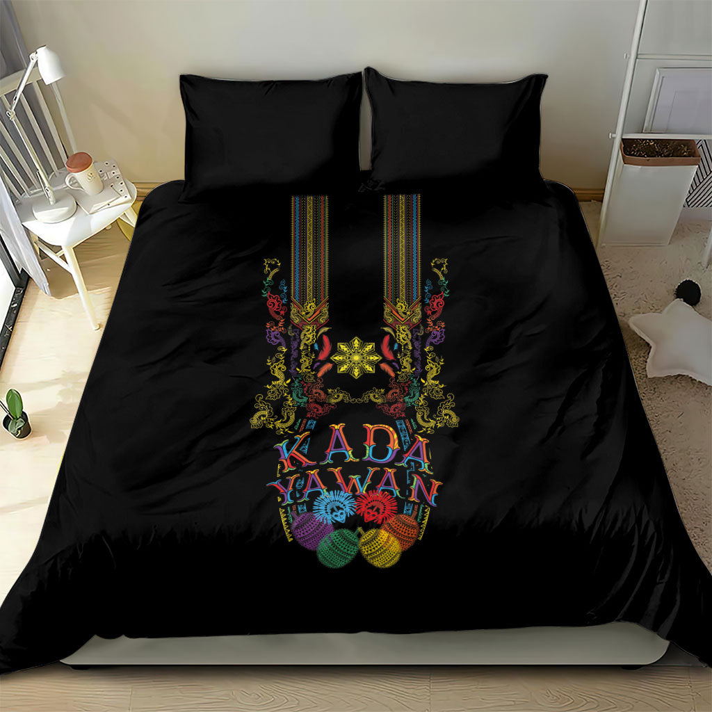 Philippines Kadayawan Festival Bedding Set Polynesian Tribal Art Barong Style
