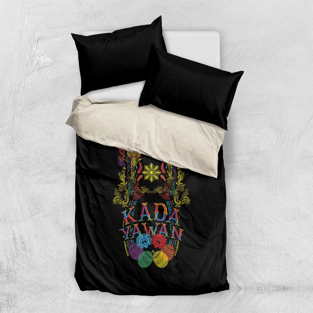 Philippines Kadayawan Festival Bedding Set Polynesian Tribal Art Barong Style