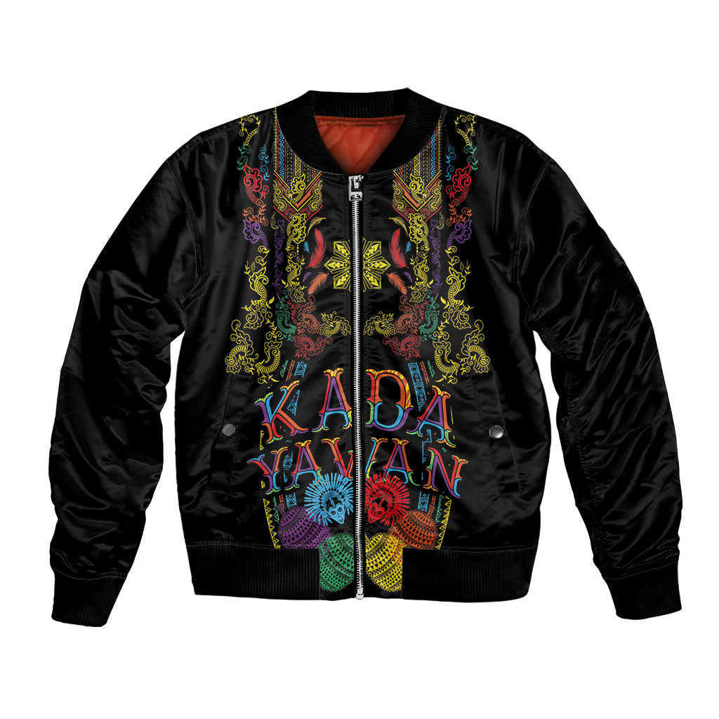 Philippines Kadayawan Festival Bomber Jacket Polynesian Tribal Art Barong Style