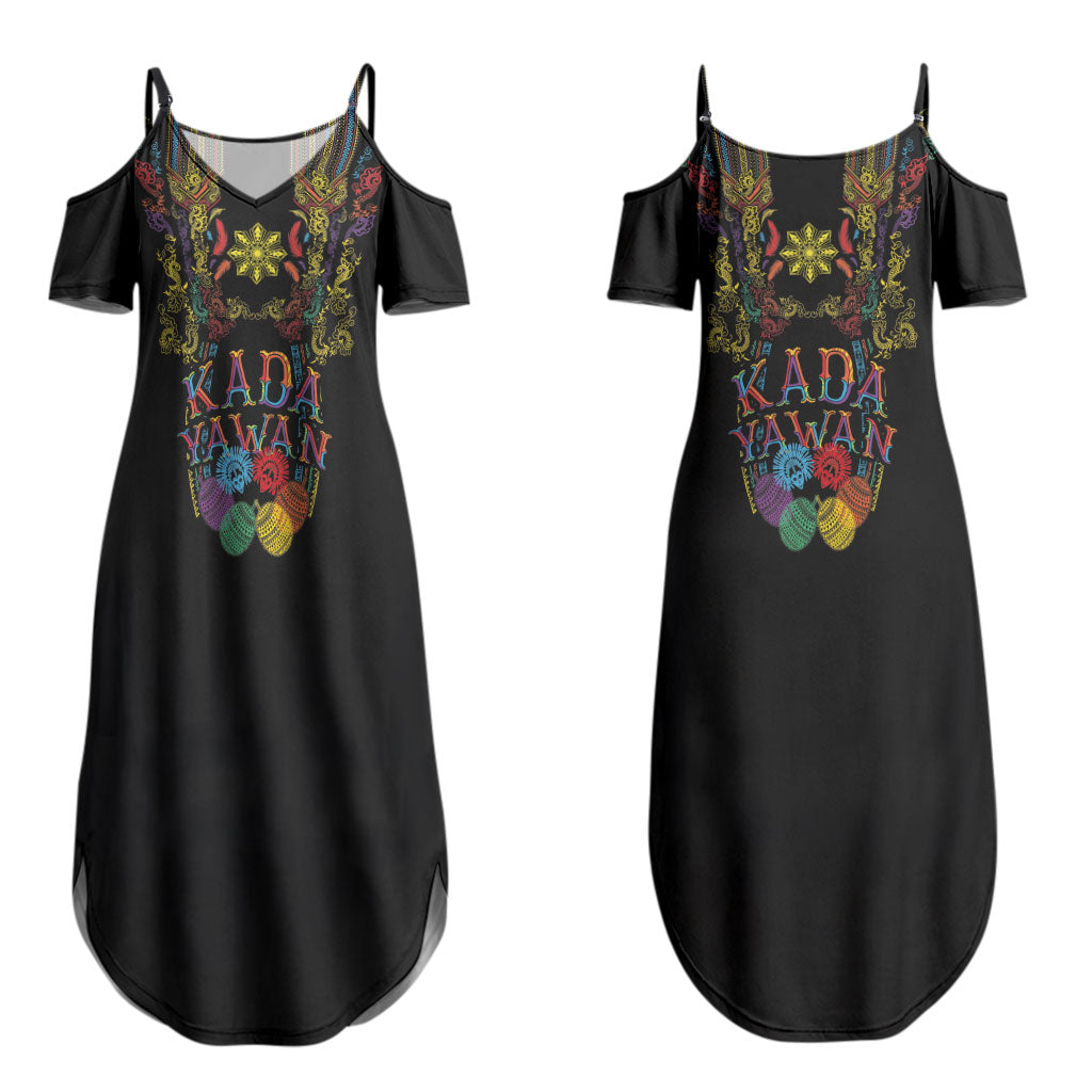 Philippines Kadayawan Festival Couples Matching Summer Maxi Dress and Hawaiian Shirt Polynesian Tribal Art Barong Style LT03 - Polynesian Pride