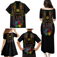 Philippines Kadayawan Festival Family Matching Puletasi and Hawaiian Shirt Polynesian Tribal Art Barong Style
