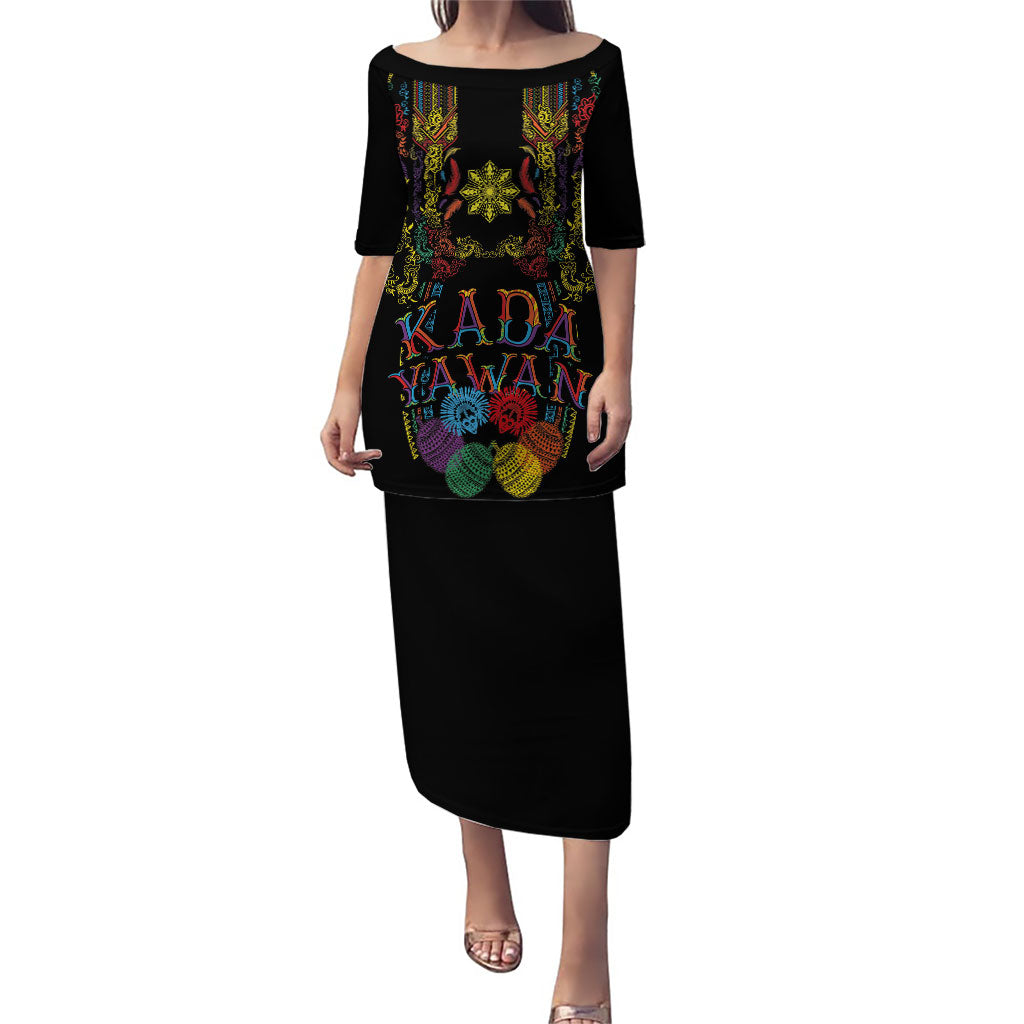Philippines Kadayawan Festival Family Matching Puletasi and Hawaiian Shirt Polynesian Tribal Art Barong Style