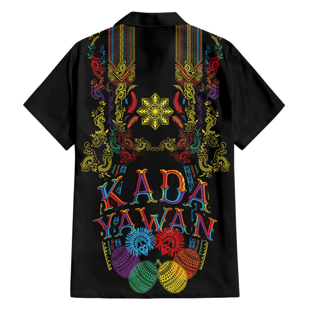 Philippines Kadayawan Festival Family Matching Short Sleeve Bodycon Dress and Hawaiian Shirt Polynesian Tribal Art Barong Style