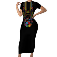 Philippines Kadayawan Festival Family Matching Short Sleeve Bodycon Dress and Hawaiian Shirt Polynesian Tribal Art Barong Style