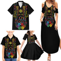 Philippines Kadayawan Festival Family Matching Summer Maxi Dress and Hawaiian Shirt Polynesian Tribal Art Barong Style