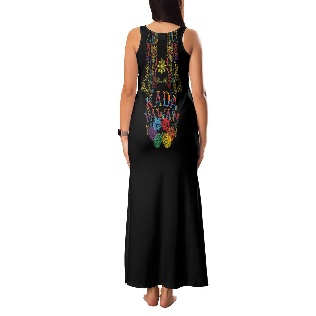 Philippines Kadayawan Festival Family Matching Tank Maxi Dress and Hawaiian Shirt Polynesian Tribal Art Barong Style