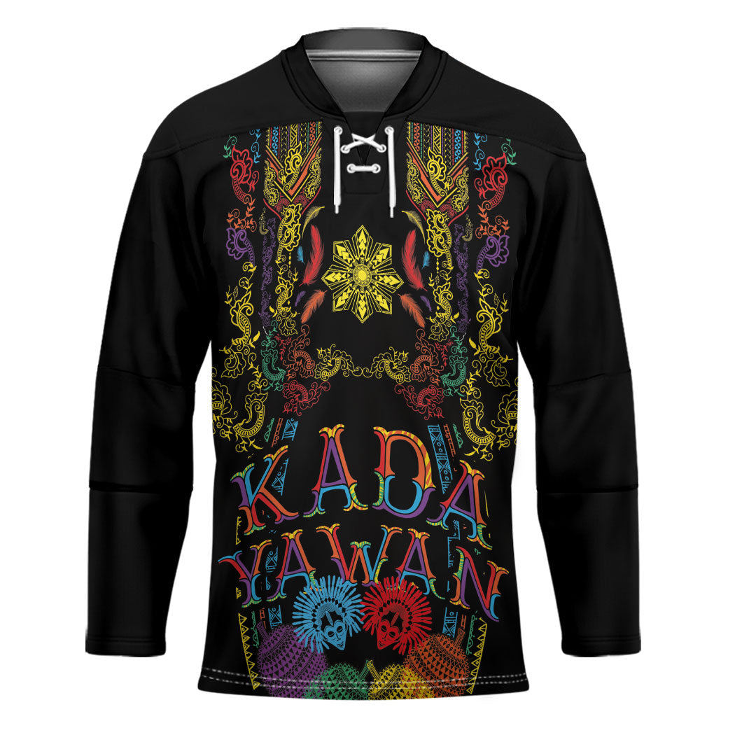 Philippines Kadayawan Festival Hockey Jersey Polynesian Tribal Art Barong Style