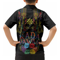 Philippines Kadayawan Festival Kid Hawaiian Shirt Polynesian Tribal Art Barong Style LT03 - Polynesian Pride