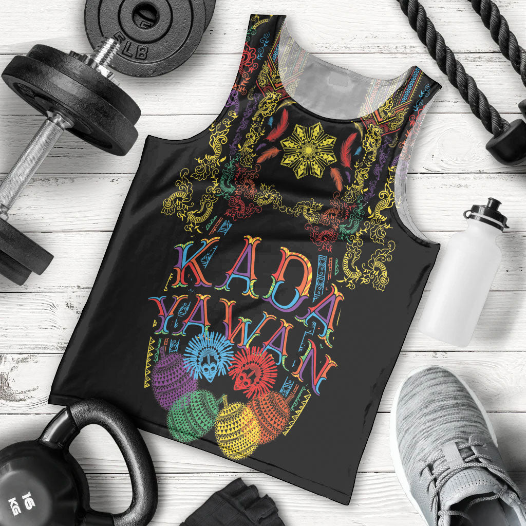 Philippines Kadayawan Festival Men Tank Top Polynesian Tribal Art Barong Style