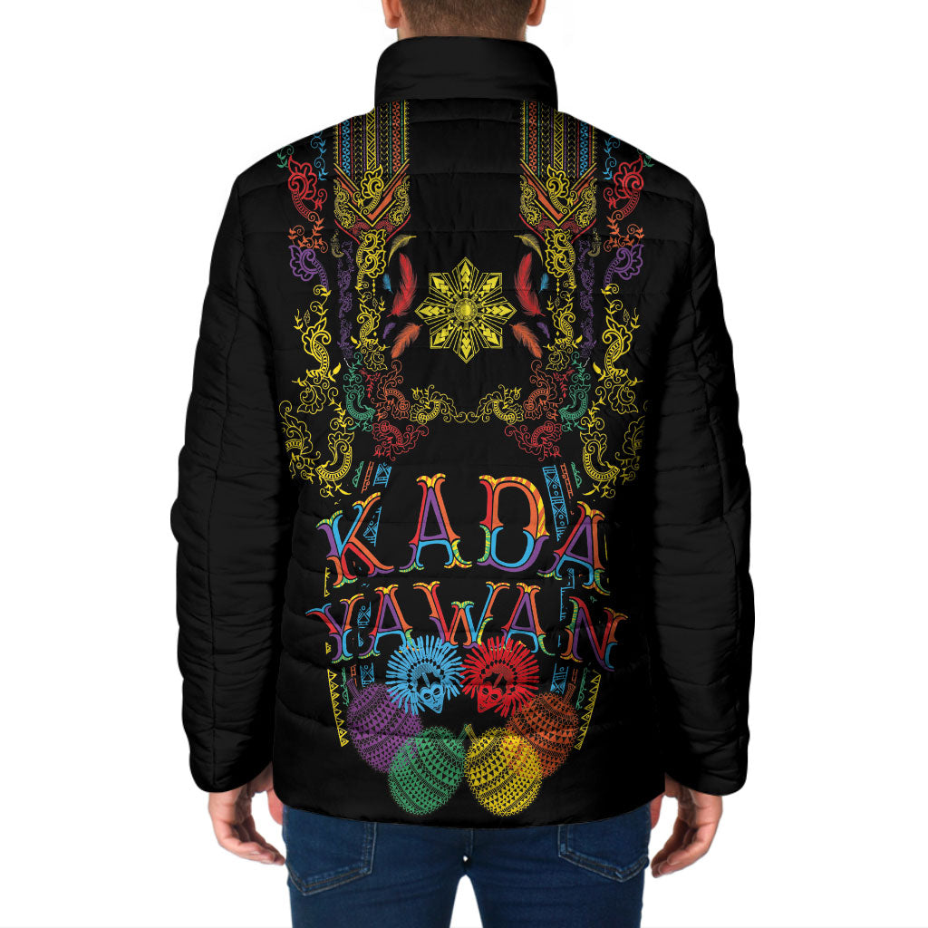 Philippines Kadayawan Festival Padded Jacket Polynesian Tribal Art Barong Style