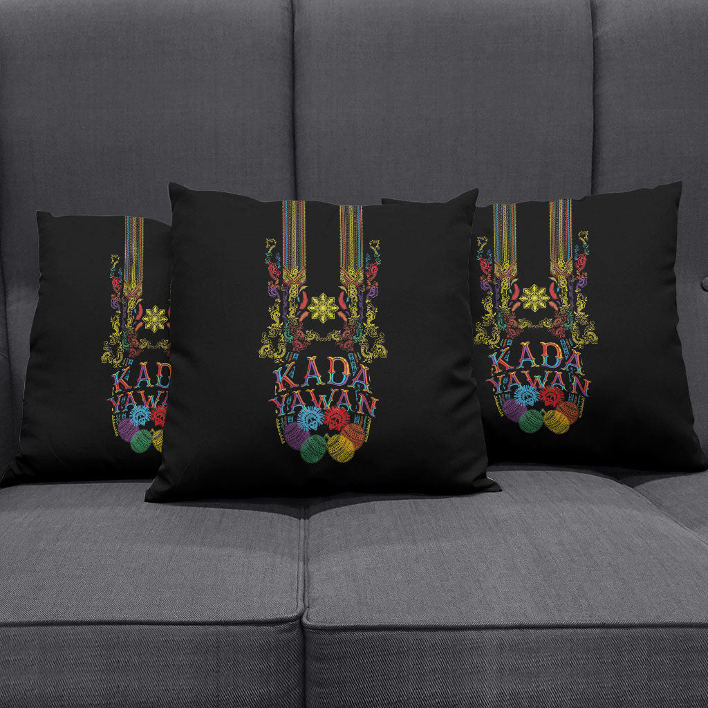 Philippines Kadayawan Festival Pillow Cover Polynesian Tribal Art Barong Style