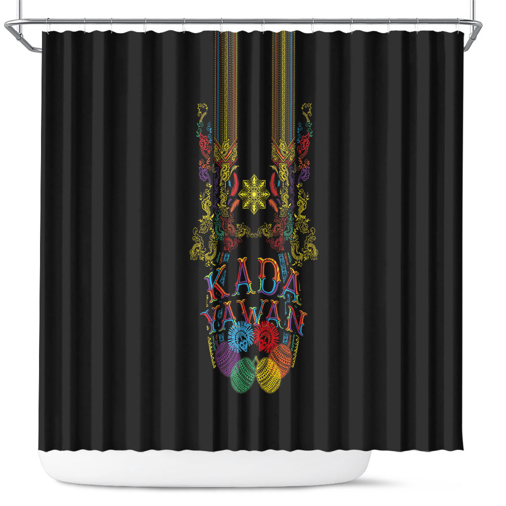 Philippines Kadayawan Festival Shower Curtain Polynesian Tribal Art Barong Style