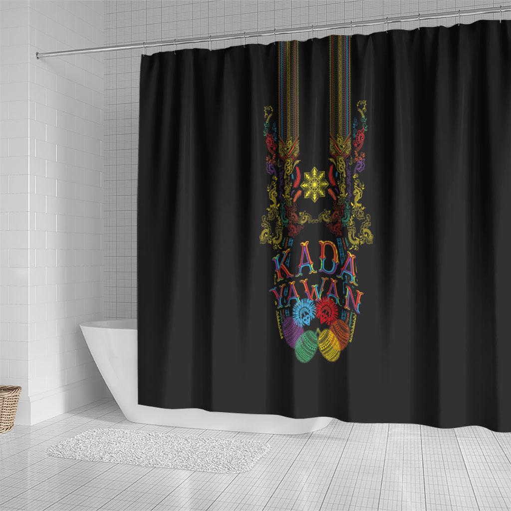 Philippines Kadayawan Festival Shower Curtain Polynesian Tribal Art Barong Style