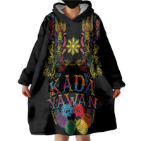 Philippines Kadayawan Festival Wearable Blanket Hoodie Polynesian Tribal Art Barong Style
