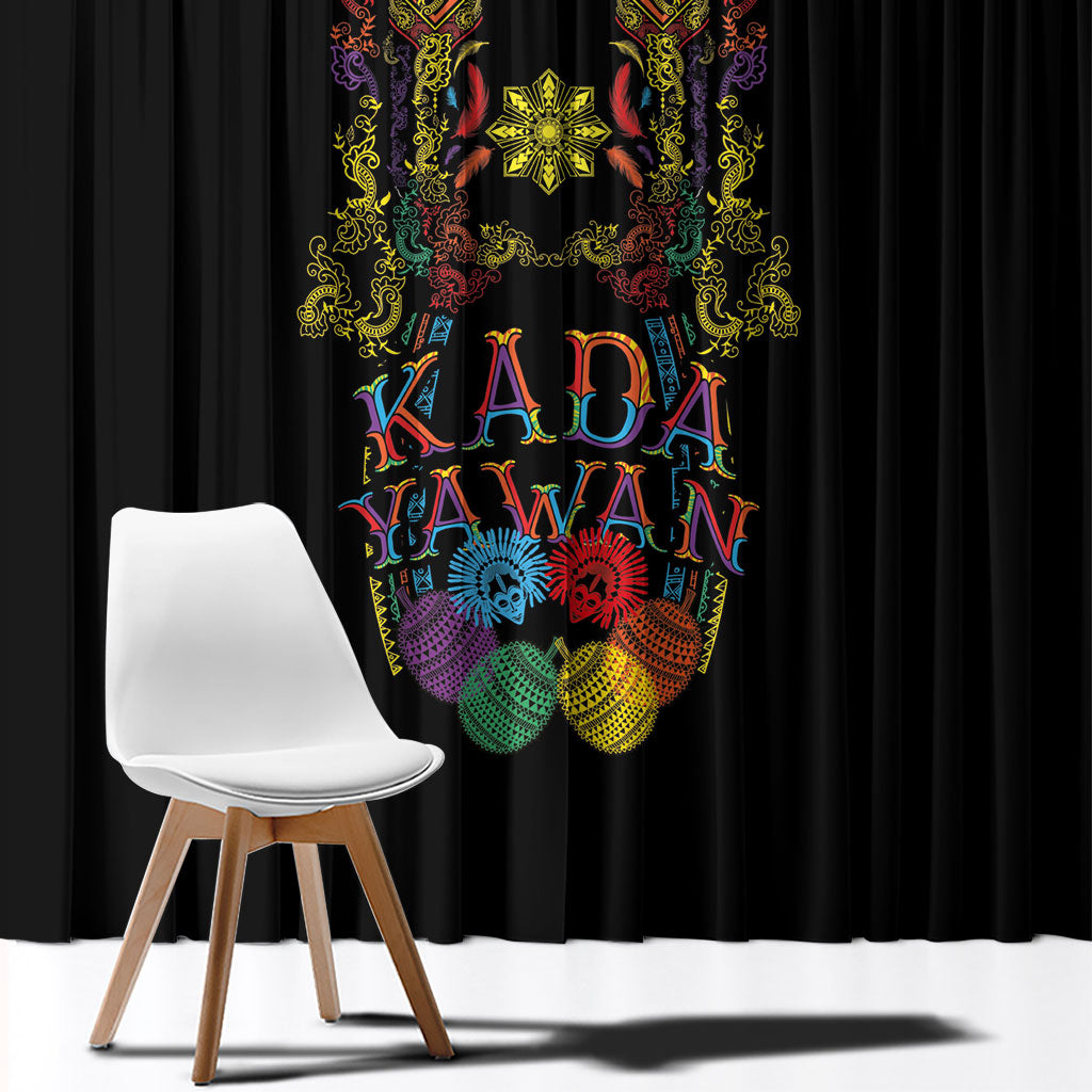 Philippines Kadayawan Festival Window Curtain Polynesian Tribal Art Barong Style